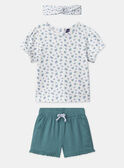Set aus geblümten T-Shirt, Shorts und Haarband MAPAULA / 25E1BFO1ENS001