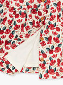Bluse mit Blumendruck in Ecru und Rot GAOPHELIE / 23H1BFQ1CHE001
