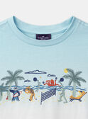 Blau-weißes Strand-T-Shirt KLIPLAGE / 24E3PGR2TMC000