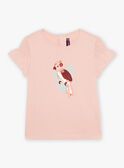 T-Shirt mit Papageienmotiv in hellrosa FITETETTE / 23E2PFD2TMCD300