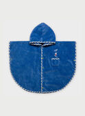 Blaues Kapuzenbadetuch REMATIA / 19E5BG71CDB216