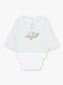 Blaues Bodysuit-T-Shirt, beige Hose und wassergrüne Socken FOREST / 23E0CG72ENS614