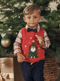 Roter ärmelloser Pullover mit Weihnachtsmotiv GAULIAM / 23H1BGN1PSM502