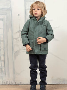 Baby Boy's Khaki Grün Regenmantel und abnehmbare Daunenjacke BAPARAGE / 21H3PGC1IMP604
