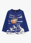Gletscherblaues T-Shirt mit Berg- und Gondelmotiven GLITELAGE / 23H3PGR1TML219