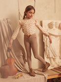 Melierte Leggings mit Schleife LITRICETTE / 24H2PFK2LGA011