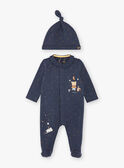 Mitternachtsblauer Frosch und Vliesmützen-Set ZEBERNIE / 21E5BGH2GRE705