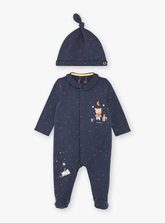 Mitternachtsblauer Frosch und Vliesmützen-Set ZEBERNIE / 21E5BGH2GRE705