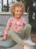 Sweatshirt rot mit Tropenmotiv FICOLAGE / 23E3PGD1SWE303