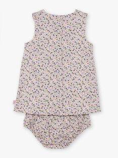 Baby Mädchen rosa und gelb Blumendruck Kleid und Bloomer BACHRISTIE / 21H1BF21ROB001