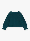 Smaragdgrüne Strickjacke mit Fantasiemuster GACAMILLE / 23H1BF82CAR608