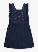 Besticktes Denim-Kleid Kind Mädchen CARLETTE / 22E2PF71CHSP274