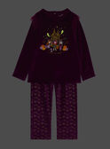 Lila Samtschlafanzug und Mütze GRUHAETTE / 23H5PFF2PYJ708