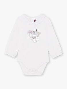 Baby Girl's Off Weiß und Blau Streifen Bodysuit BACOLEEN / 21H1BF21BOD001