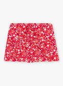 Fuchsiafarbene Shorts mit Blumendruck, Kind Mädchen CAUSHOETTE 1 / 22E2PFT3SHO304