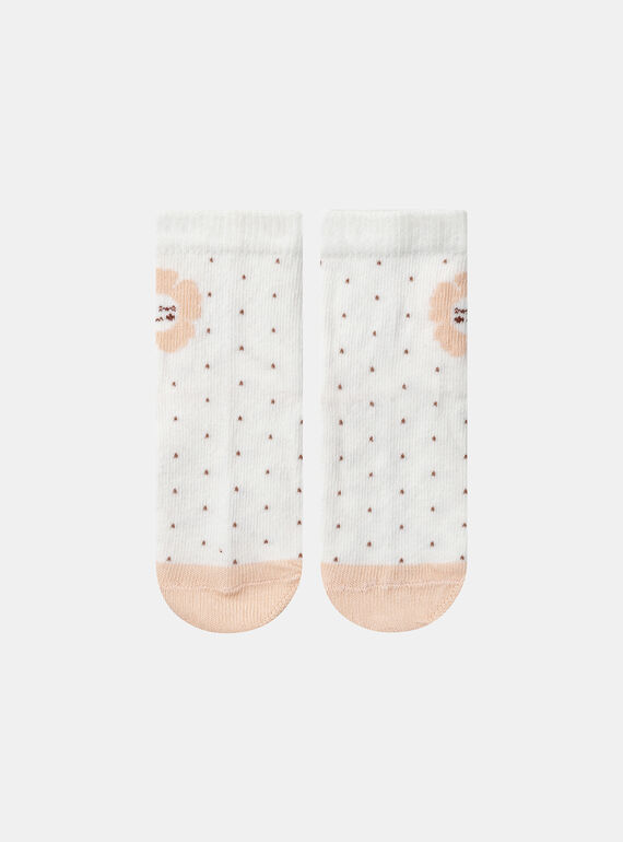 Ecrufarbene Socken LAELINA / 24H4BFK1SOQ001