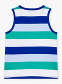 Weißes Tanktop mit Streifendruck LAMIAGE / 24H3PGI2DEB000