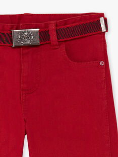 Baby Boy's rote Multi-Pocket-Hose mit Gürtel BADAGE / 21H3PG11PAN050