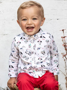 Baby Boy's Black and White Dog Print Shirt BABLAISE / 21H1BG11CHM001