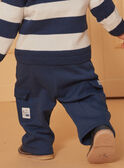 Bequeme marineblaue Hose mit Taschen in Cargo-Optik LADAMIEN / 24H1BGJ1PANC230