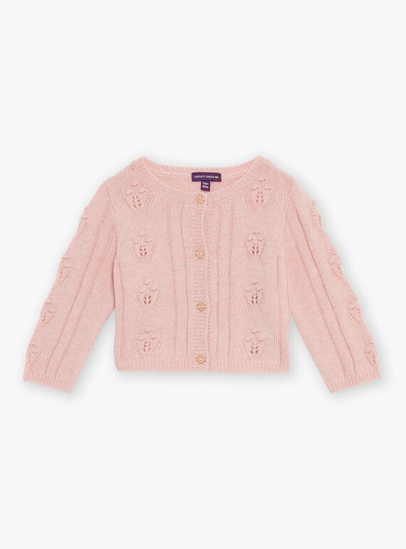 Langärmelige Strickjacke mit Lochmuster DATAMY / 22H1BFZ1CAR301