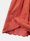Rotes Kleid mit Stickerei KROFORETTE / 24E2PFE1ROBE405