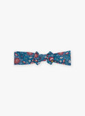 Entenblaues Stirnband mit Blumenmuster DAMINIE / 22H4BFU1BAN714
