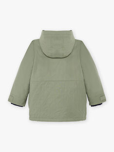 Baby Boy's Khaki Grün Regenmantel und abnehmbare Daunenjacke BAPARAGE / 21H3PGC1IMP604