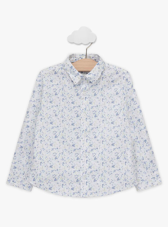 Hemd mit Blumendruck und abnehmbarer Fliege Jungen TIFLORAGE / 20E3PGJ6CHM001