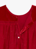 Rotes Tüllkleid aus Samt und Pailletten GLYREDETTE / 23H2PFN3ROBF529