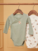 2 Bodys aus Baumwolle in Ecru und Khaki LOUIS / 24H0NG11BOD001
