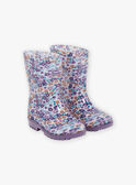 Violette Gummistiefel mit Blumenmuster FAPLUIETTE / 23N10PF11D0C708