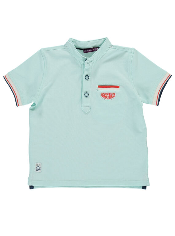Türkisfarbenes Polohemd RYDIDAGE / 19E3PGU1POL614
