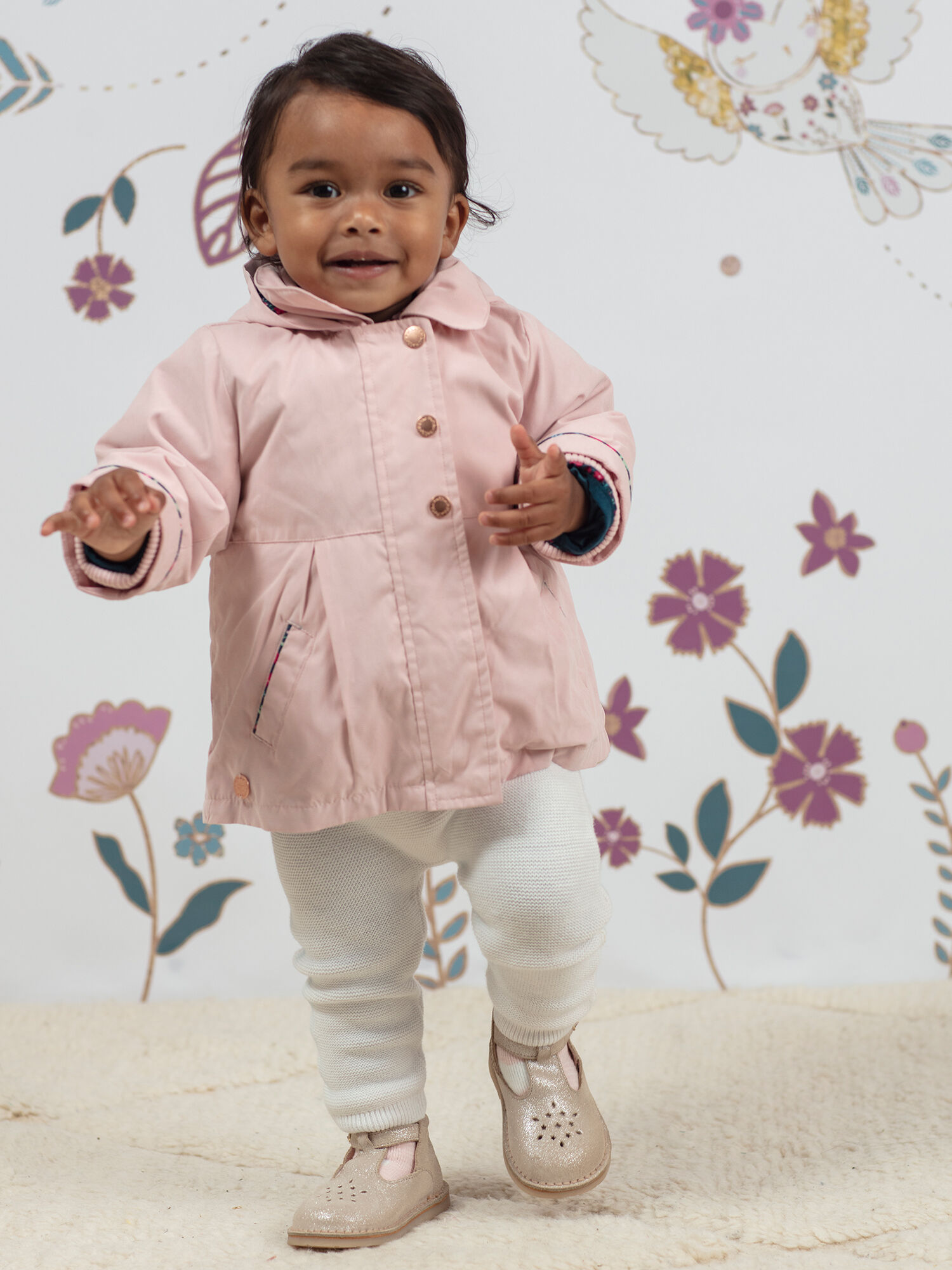 Baby pink raincoat clearance
