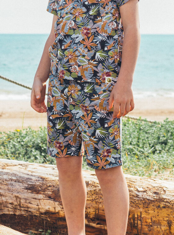 Bermuda-Shorts mit Tropen-Motiv MRAJUNAGE / 25E3PGR2BERC203