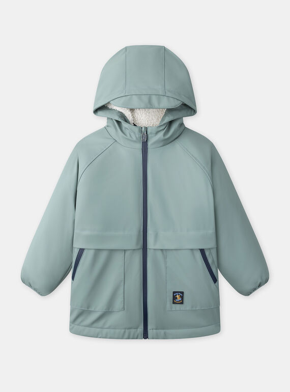 2-in-1-Regenmantel blau oder oder dunkelblau mit Tierprint und langen Ärmeln, Jungen NINIRAGE / 25H3PGE1IMP205