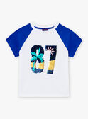 	Weiß-blaues T-Shirt mit kurzen Ärmeln LADUAGE / 24H3PGI4TMC000