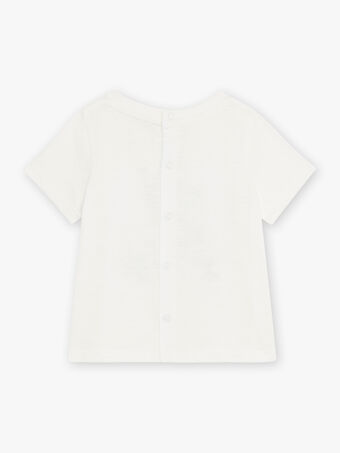 Cowboy-T-Shirt für Baby Junge in Ecru CAOBAMA / 22E1BGJ1TMCA001