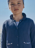Blaue Strickjacke aus Jersey-Strick LECARDETTE / 24H2PFJ1CARC233