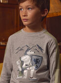 Graues T-Shirt Ritter  LADOUBAGE / 24H3PGQ1TMLJ920
