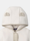 Jacke, ecrufarben mit Bärenkopftaschen Baby, Jungen NINESTOR / 25H1BGE1VES001