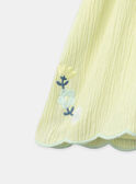 Gelbe Shorts mit Stickereien in Blassgelb KLISHETTE / 24E2PFR1SHO103