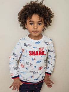 Weißer Hai Druck Sweatshirt farbig Kind Junge ZISOULAGE / 21E3PGT1SWE000