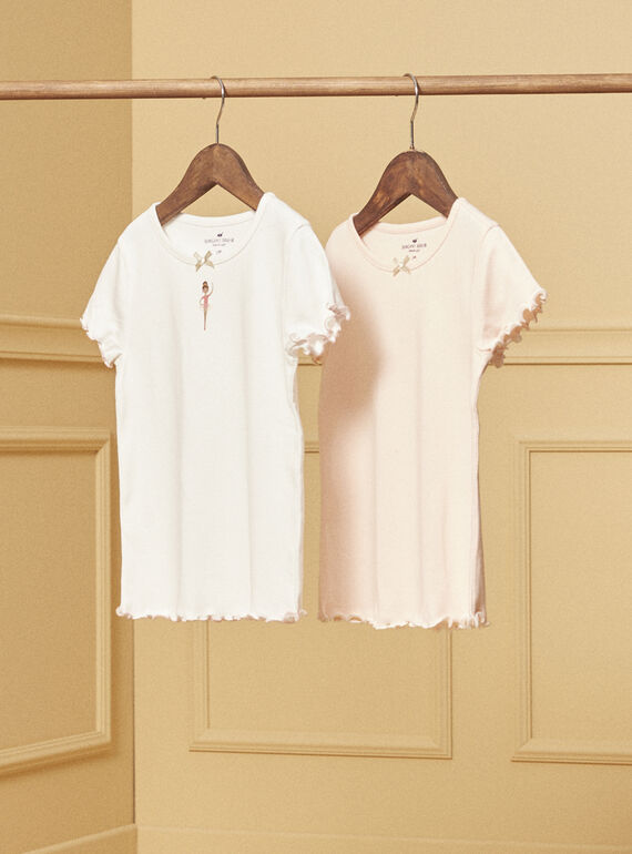 2er-Pack T-Shirts mit Ballerina-Motiv LUITOETTE / 24H5PF51HLI801