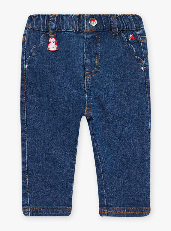Baby Mädchen bestickte Jeans CAFIBY / 22E1BF81JEAP269